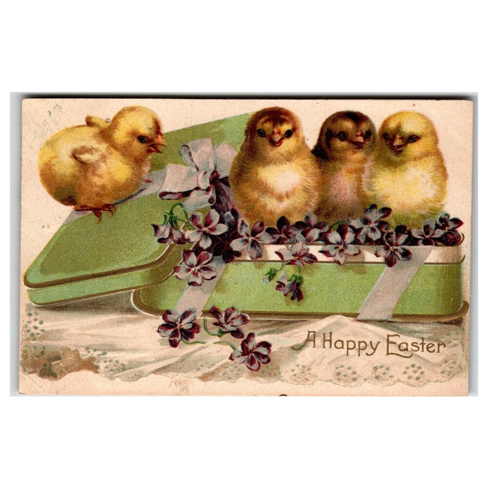 1909 Easter Chicks Postcard - International Art Pub. Co. - Lincoln, NE